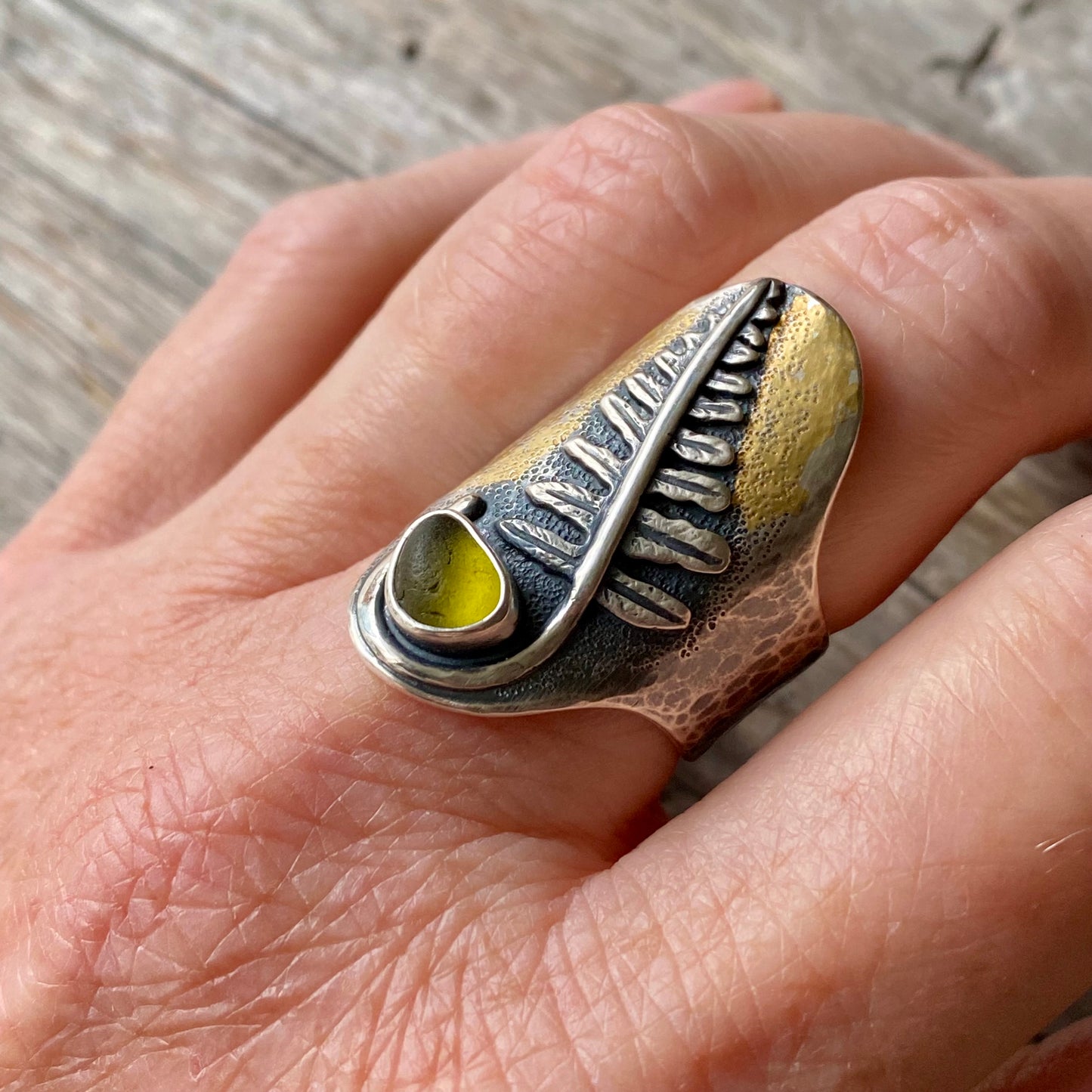 Forest Light Oregon Lady Fern Saddle Ring