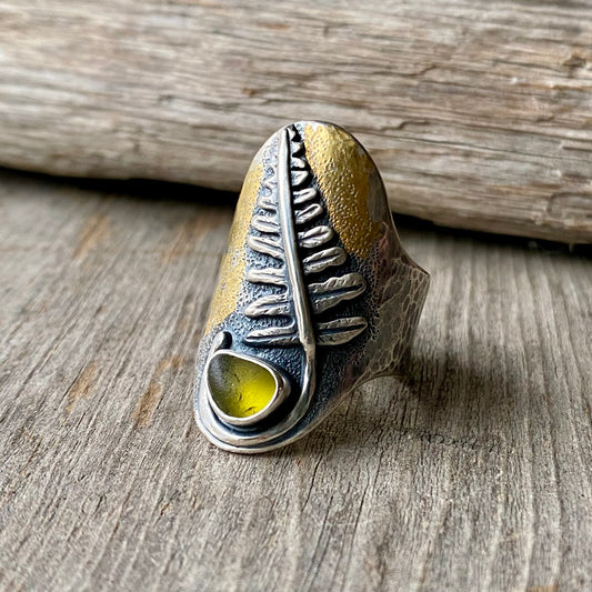 Forest Light Oregon Lady Fern Saddle Ring