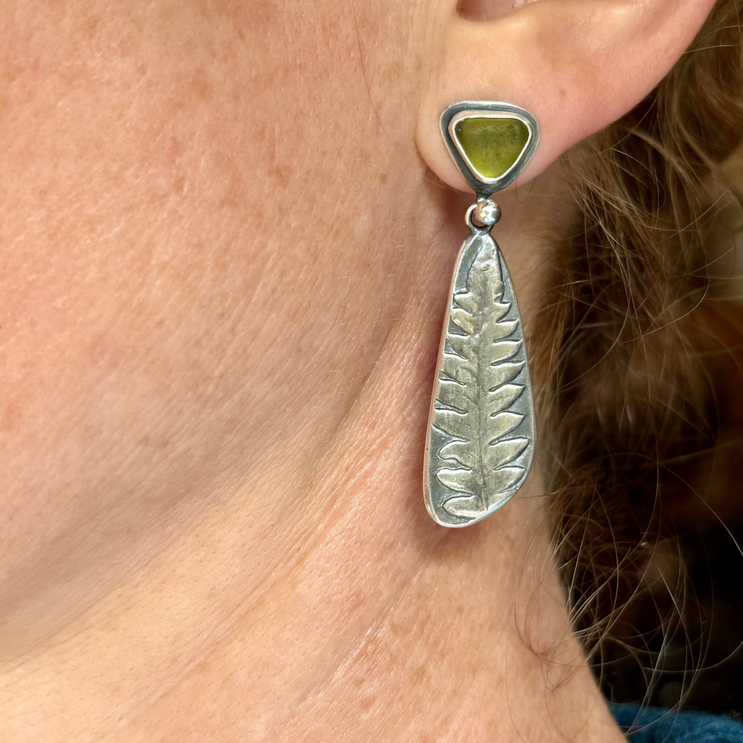 Reserved For Jan Oregon Lady Fern Post Dangles