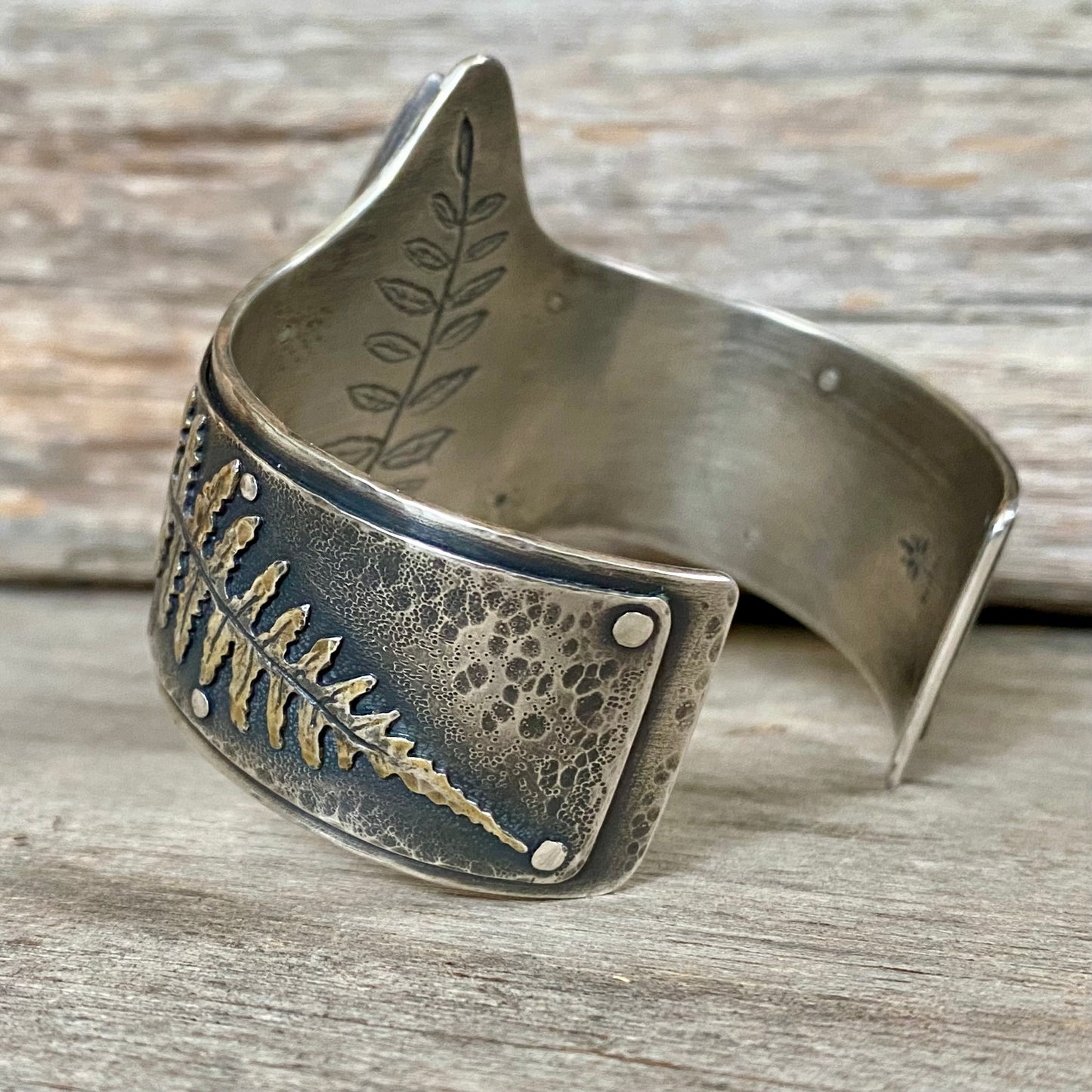 Reserved for Veronica Forest Light Morrisonite Jasper Statement Cuff