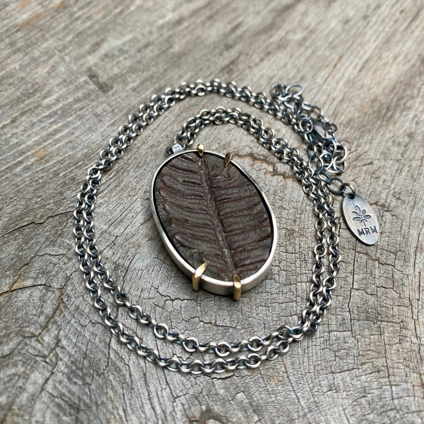 Forest Light Fern Fossil Pendant