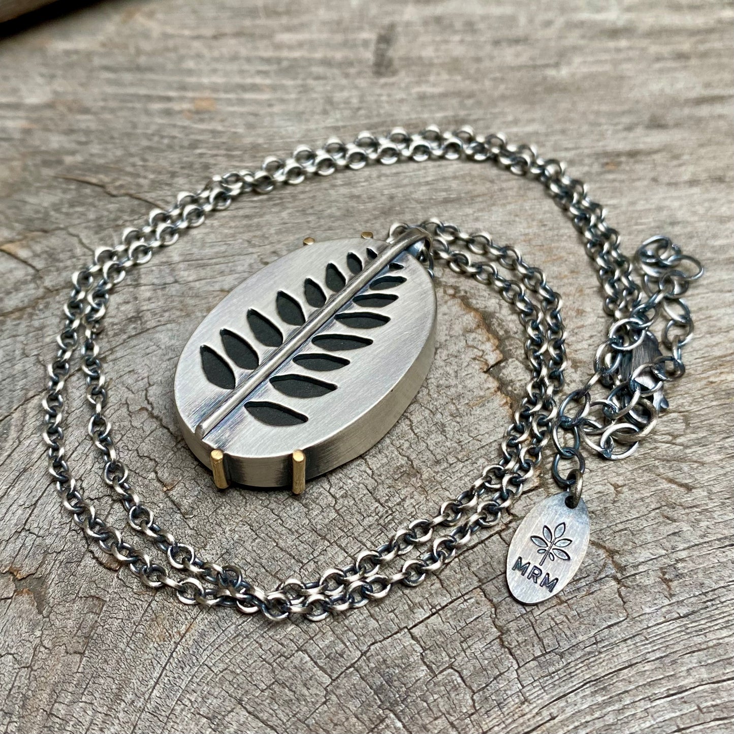 Forest Light Fern Fossil Pendant