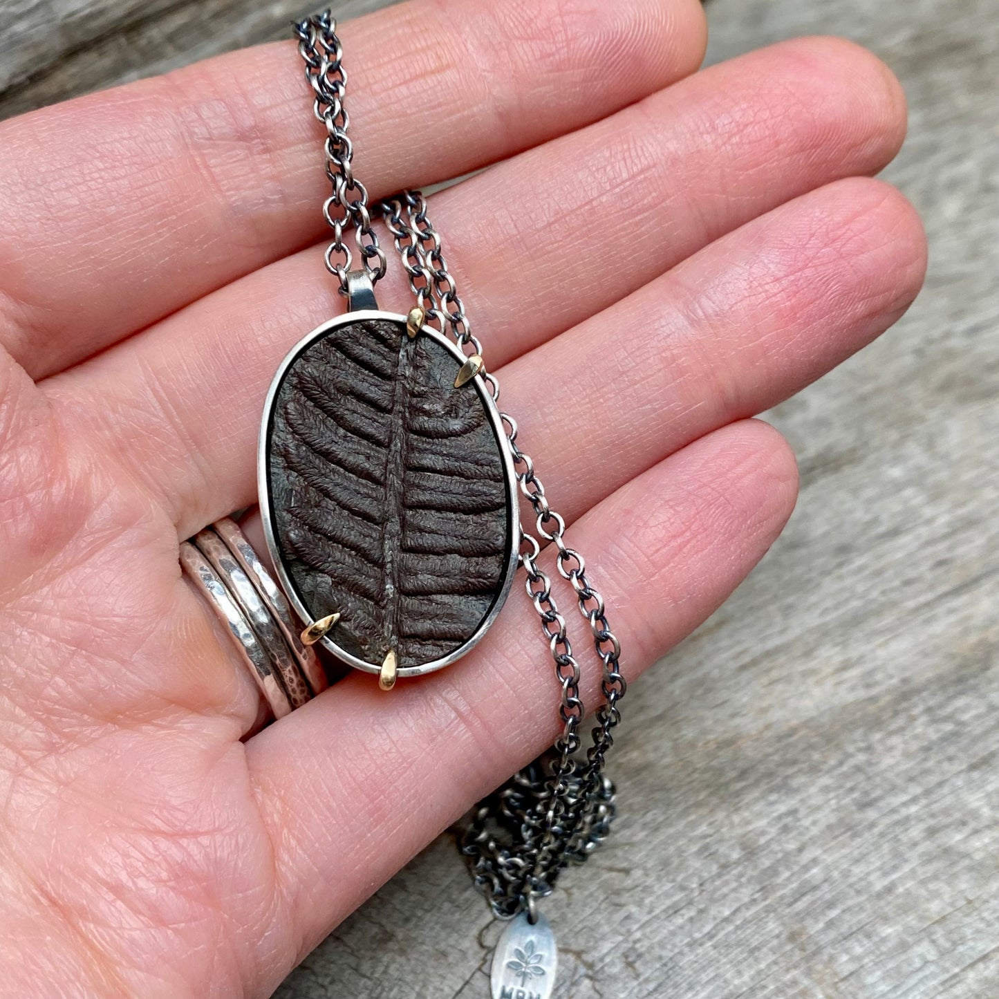 Forest Light Fern Fossil Pendant