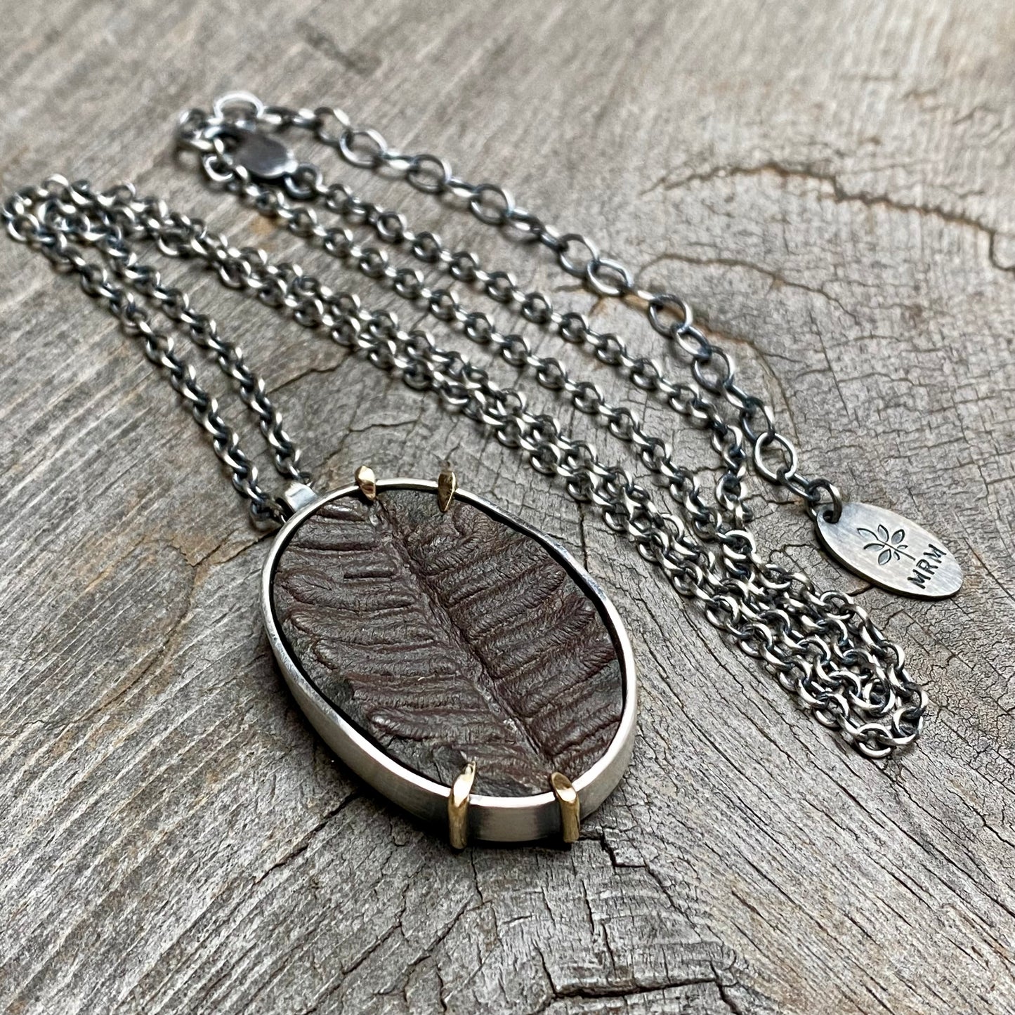 Forest Light Fern Fossil Pendant