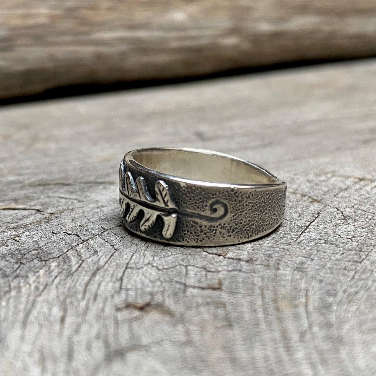 Custom Oregon Lady Fern Ring for Klaudia