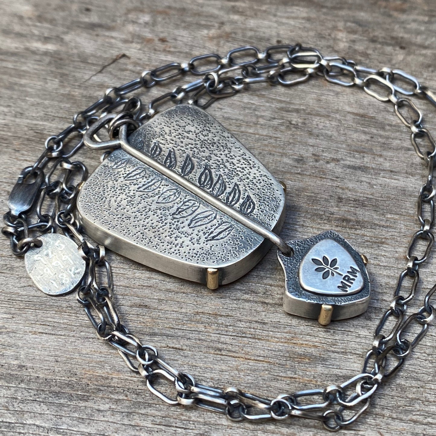 Fern Fossil and Tourmaline Forest Light Pendant