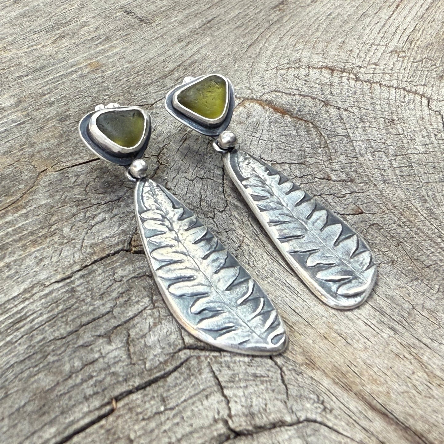 Reserved For Jan Oregon Lady Fern Post Dangles