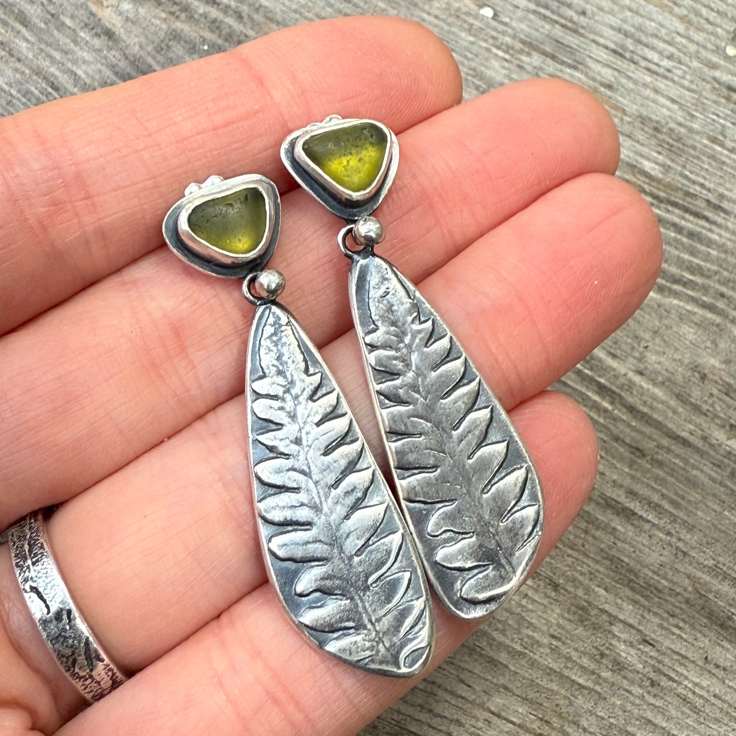 Reserved For Jan Oregon Lady Fern Post Dangles