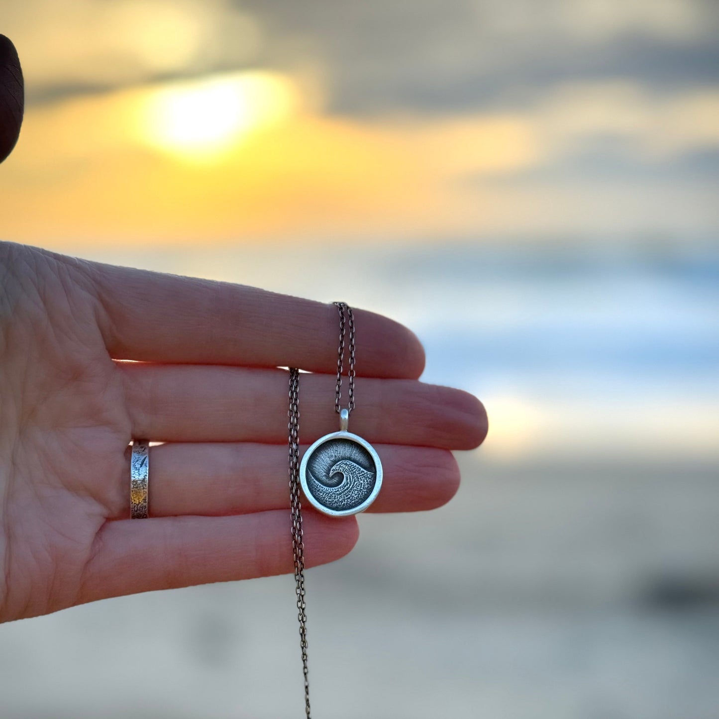 Limited Edition Changing Tides Wave Pendant