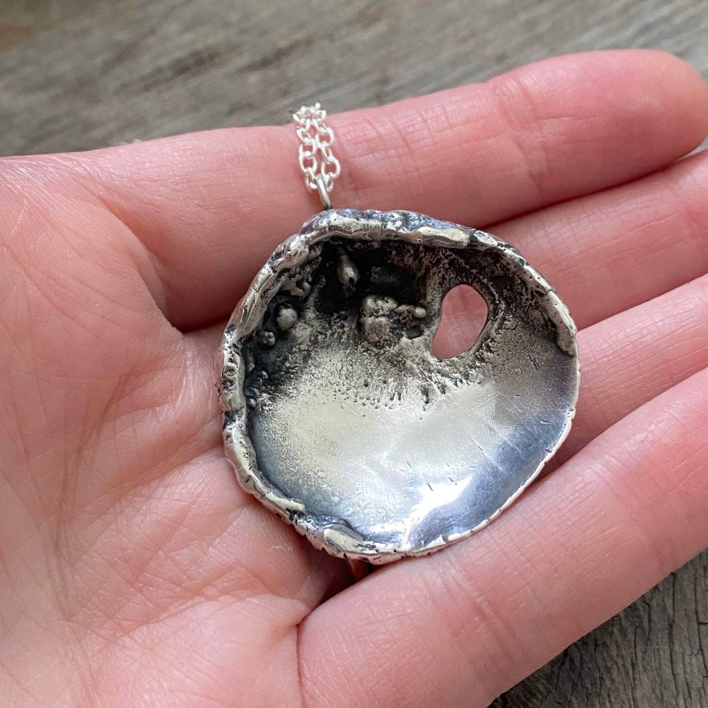 (Reserved for S do not buy) Hand Forged Oregon Coast Shell Pendant