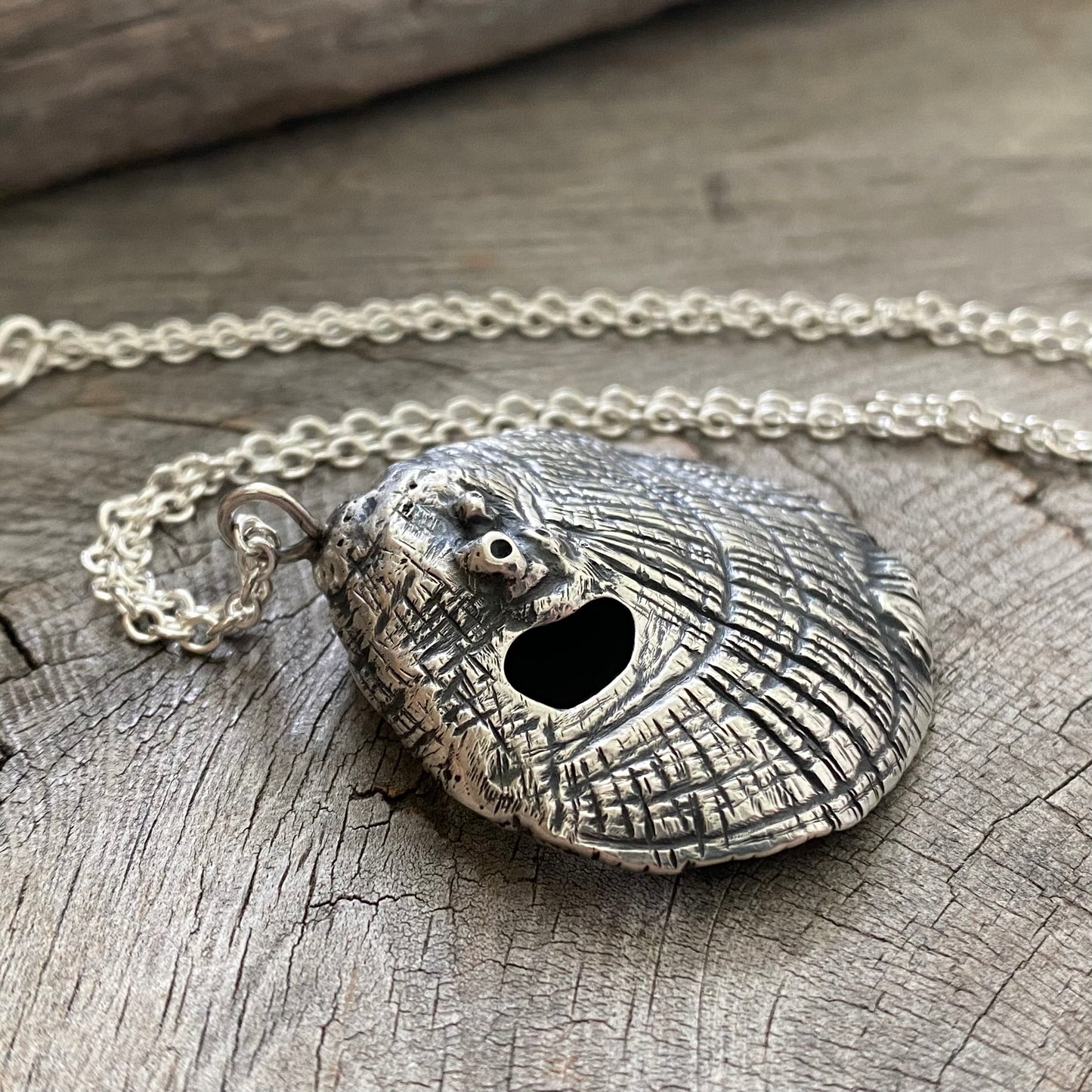 (Reserved for S do not buy) Hand Forged Oregon Coast Shell Pendant