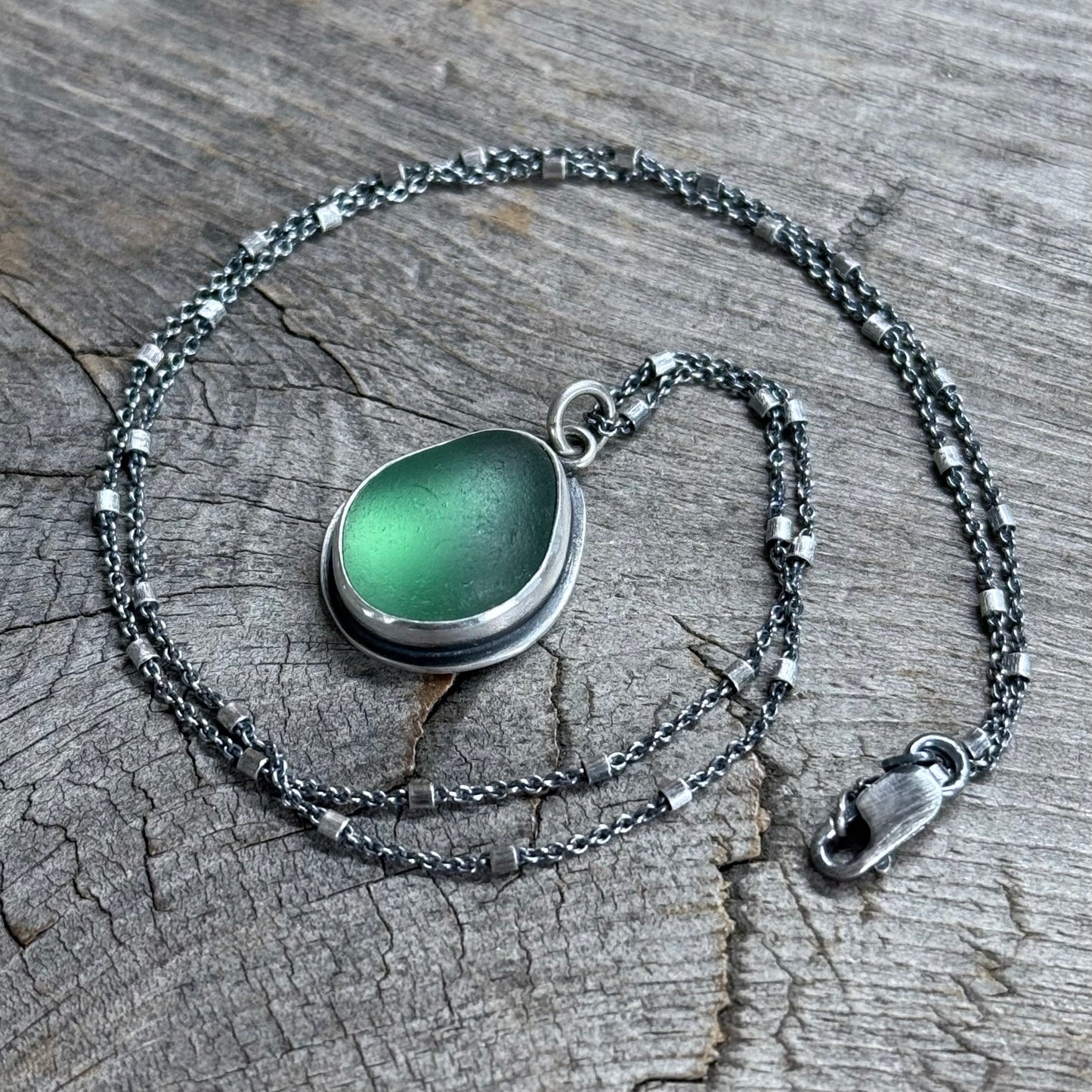 Colors of the Sea Teal Sea Glass Pendants