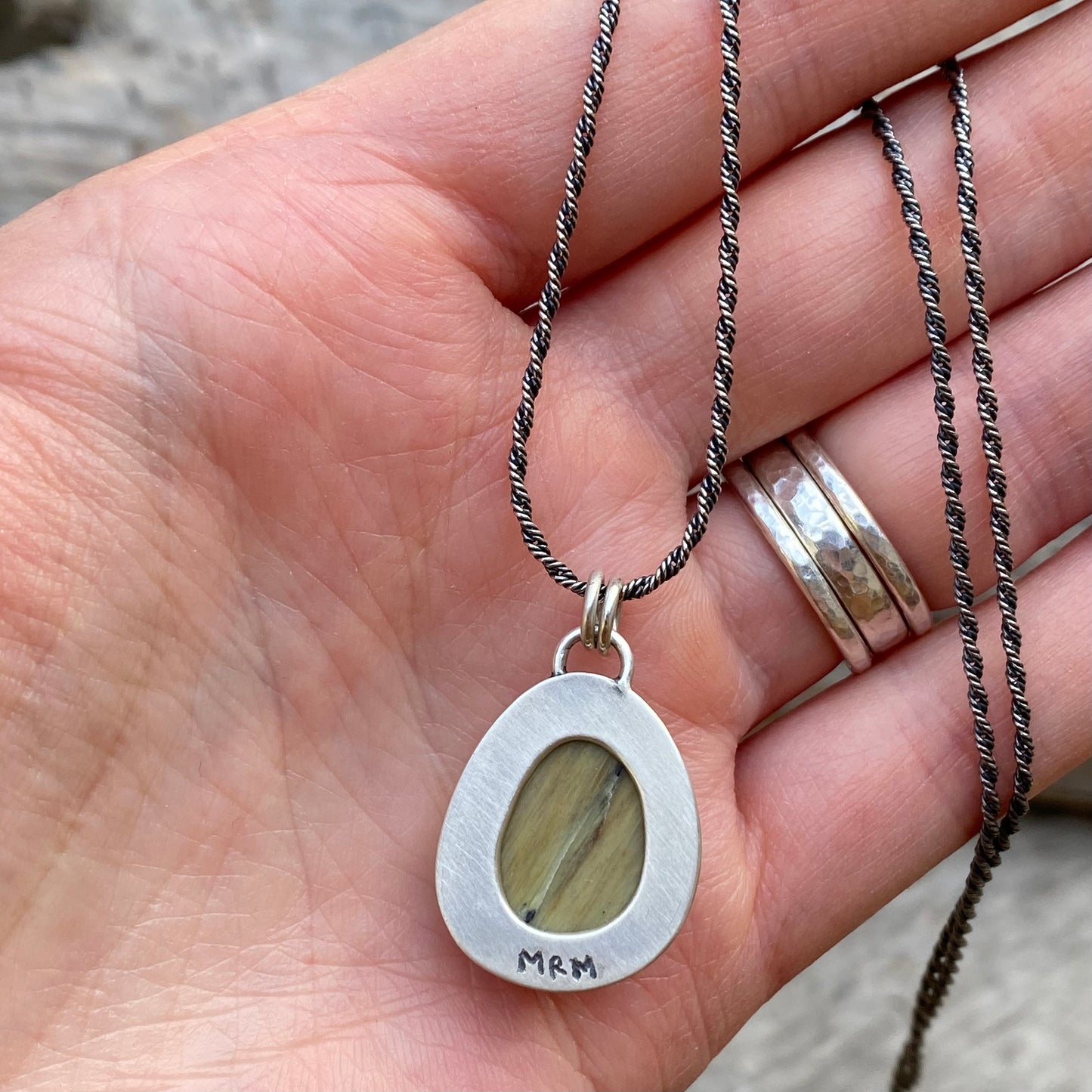 Vancouver Island petrified wood pendant