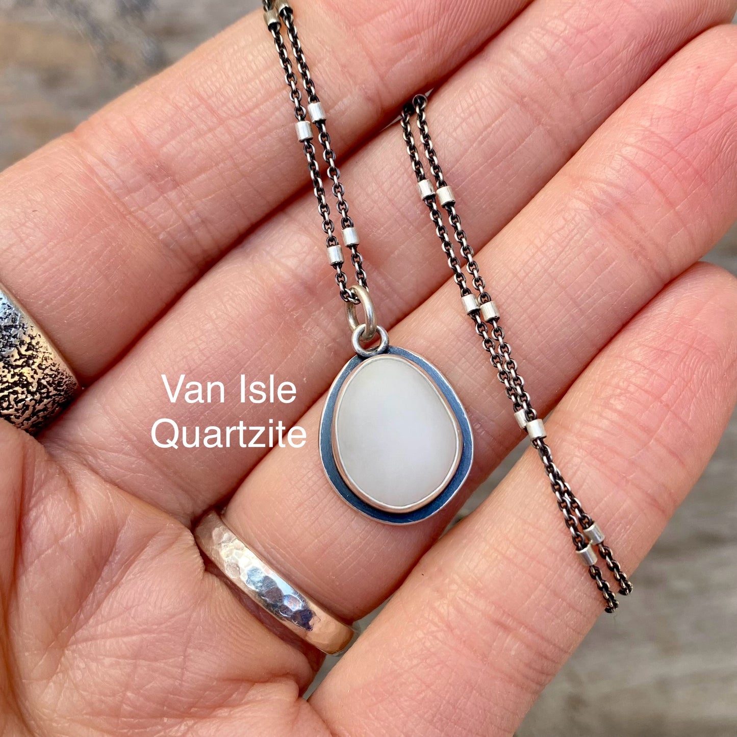 Winter White Vancouver Island Quartzite Pendant