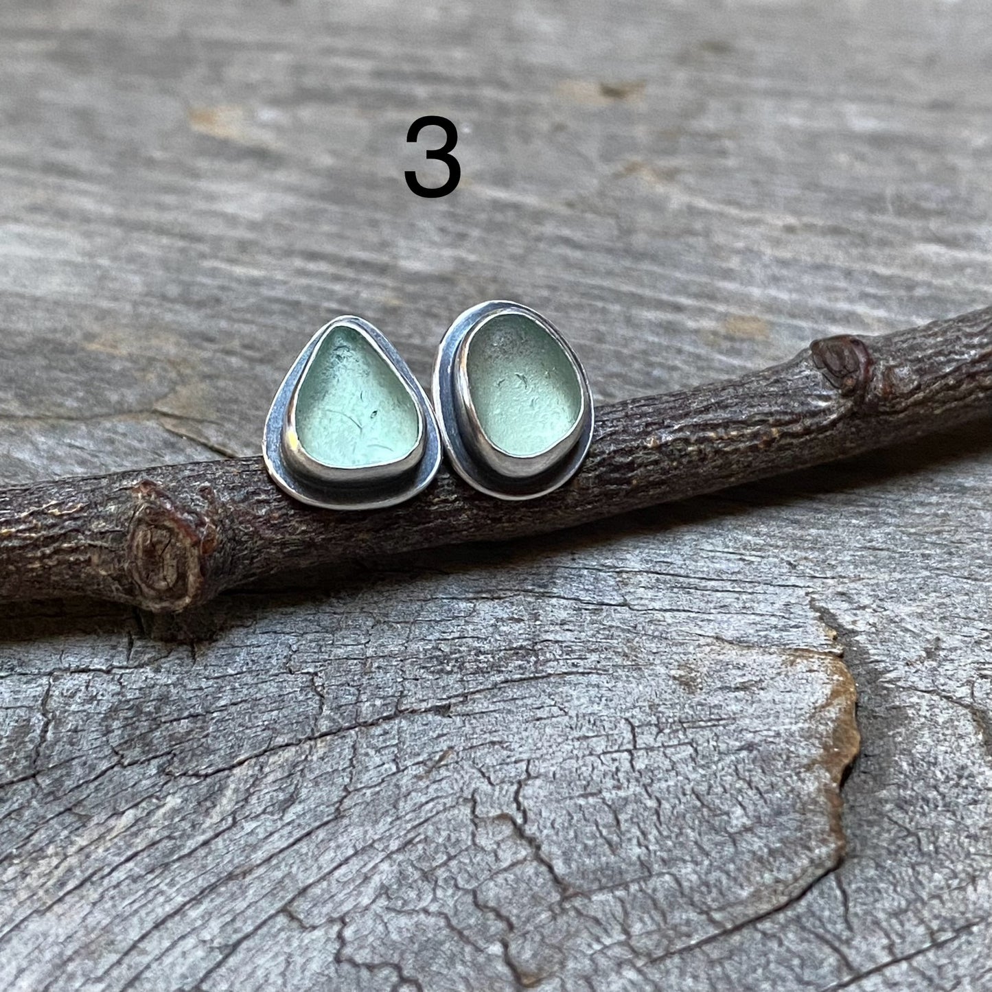 Vancouver Island Sea Glass Studs