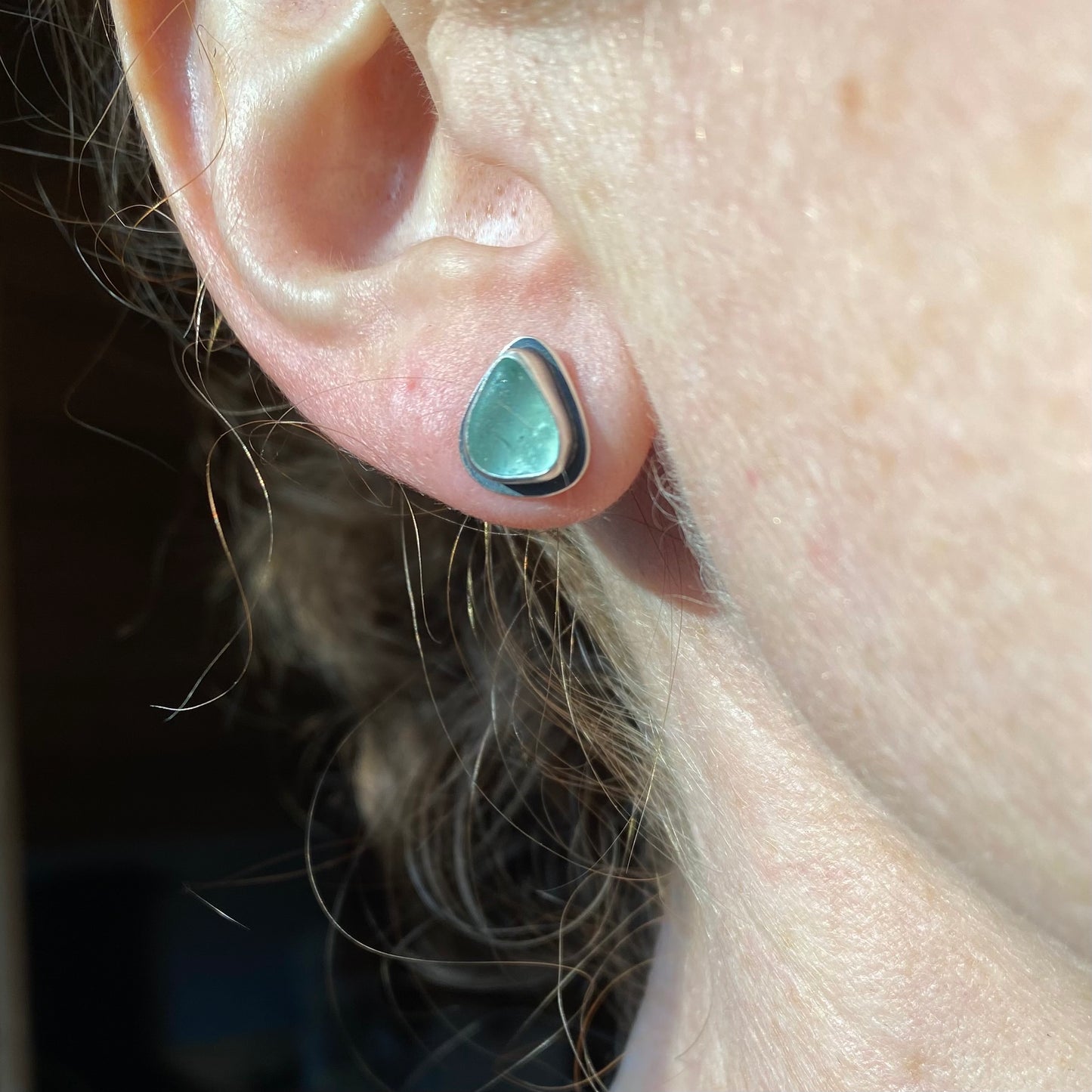 Vancouver Island Sea Glass Studs