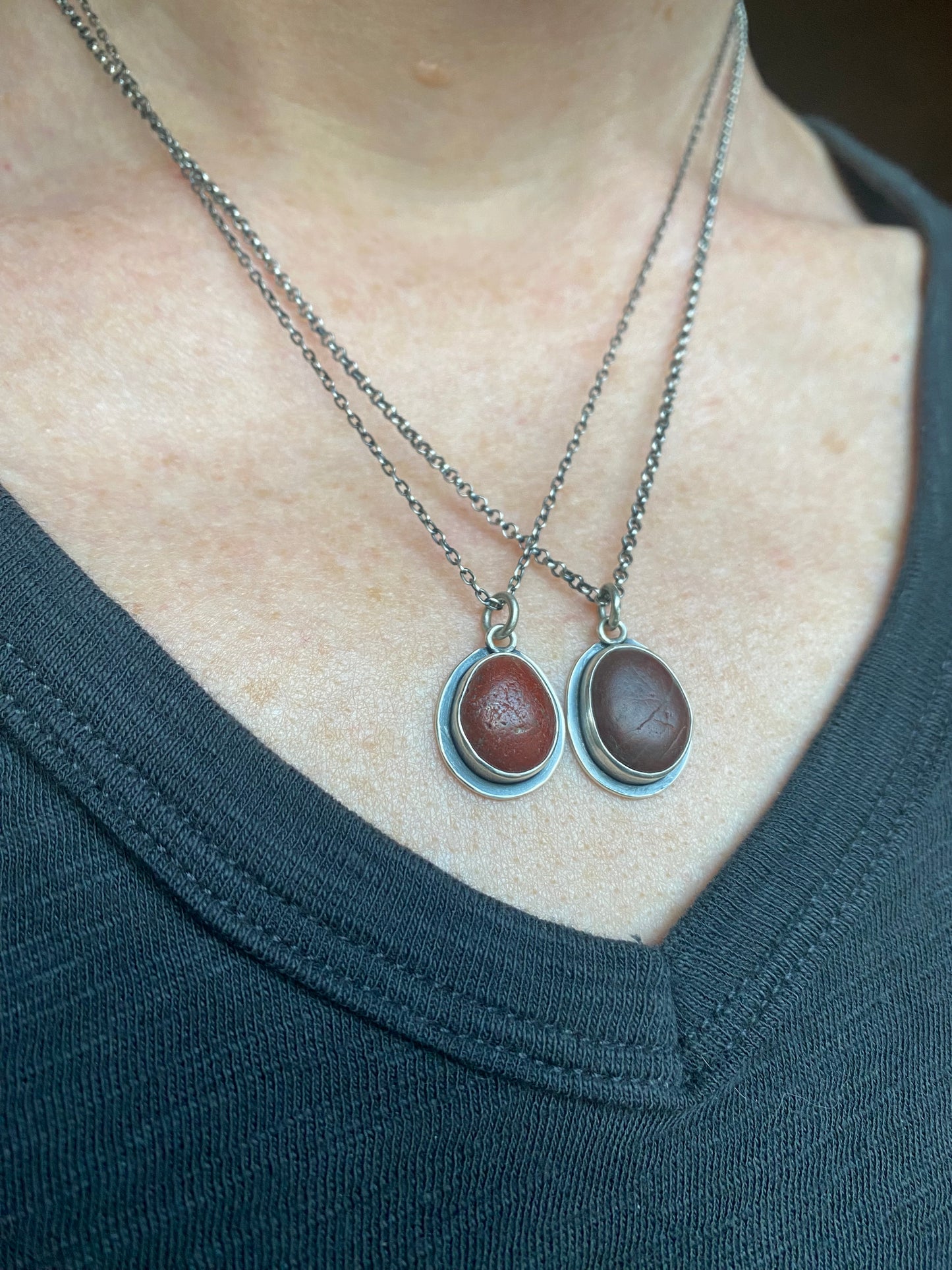 Colors of the Forest Oregon Coast Red Jasper Pendants