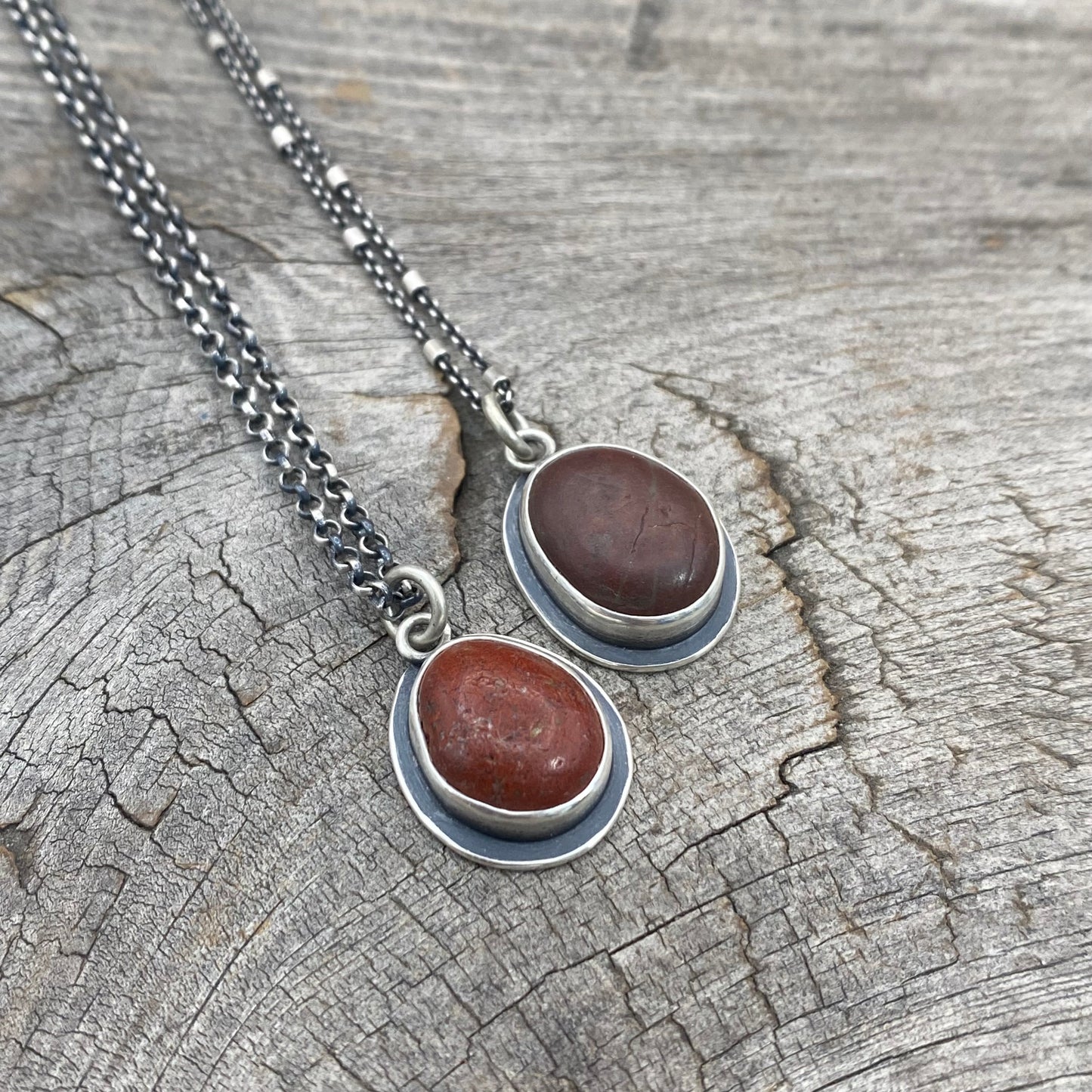 Colors of the Forest Oregon Coast Red Jasper Pendants