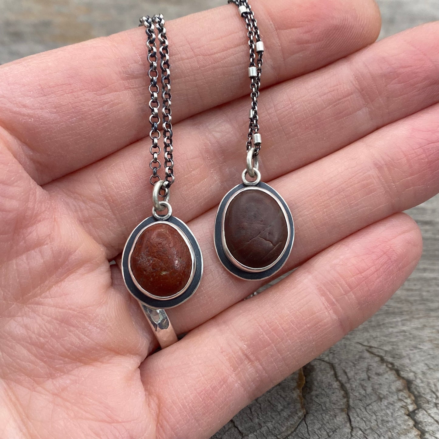 Colors of the Forest Oregon Coast Red Jasper Pendants