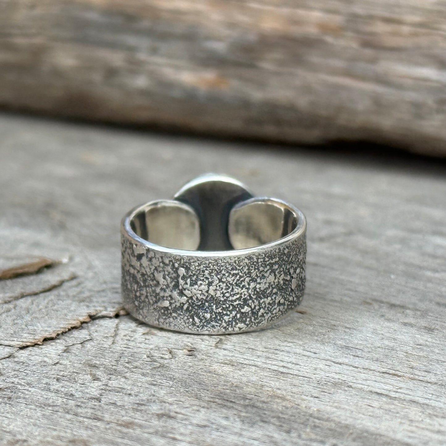 Glimmering Shore Silver and Sea Glass Ring