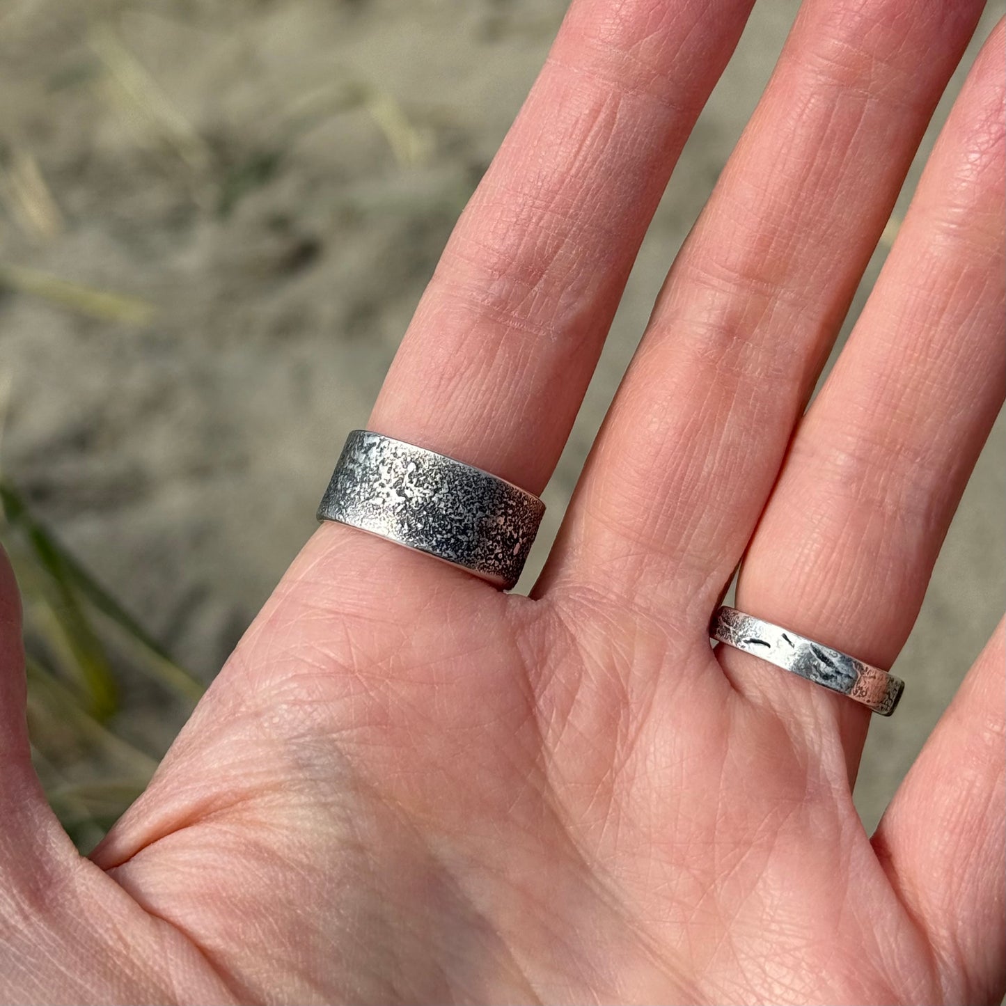 Glimmering Shore Silver and Sea Glass Ring