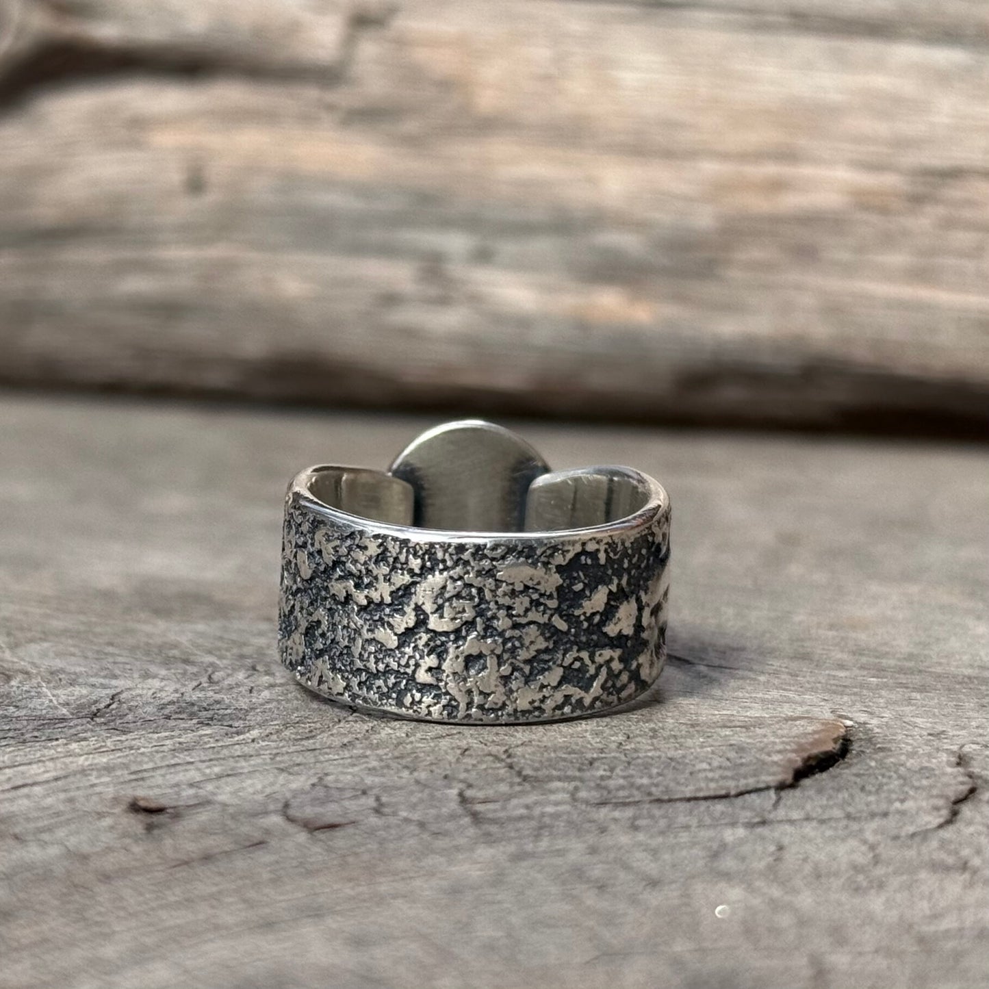 Glimmering Shore Silver and Sea Glass Ring - Cobalt Blue