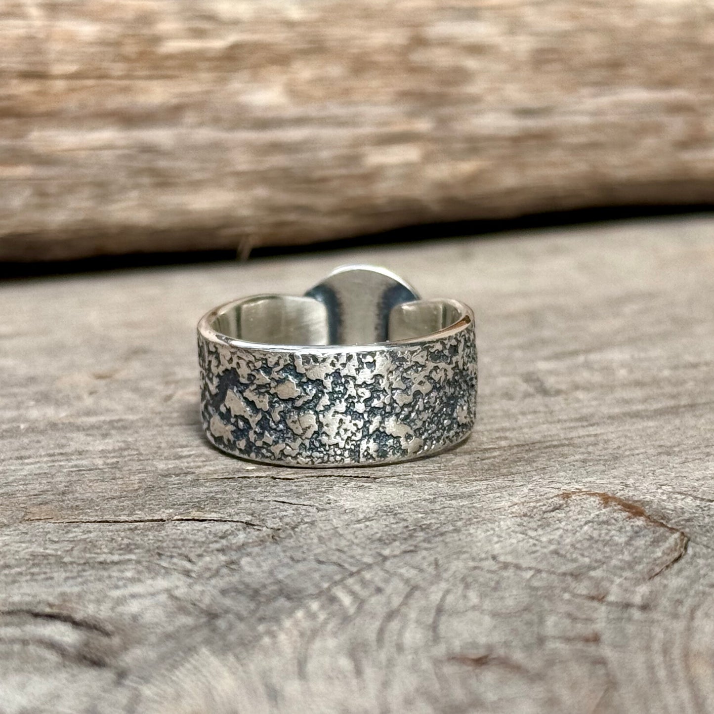 Glimmering Shore Silver and Sea Glass Ring - Light Teal Green