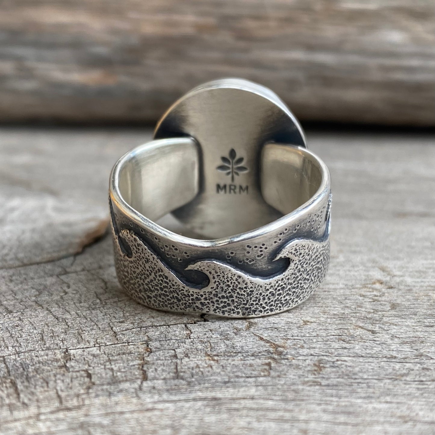 Changing Tides Genuine Sea Glass Ring (Wide Band)