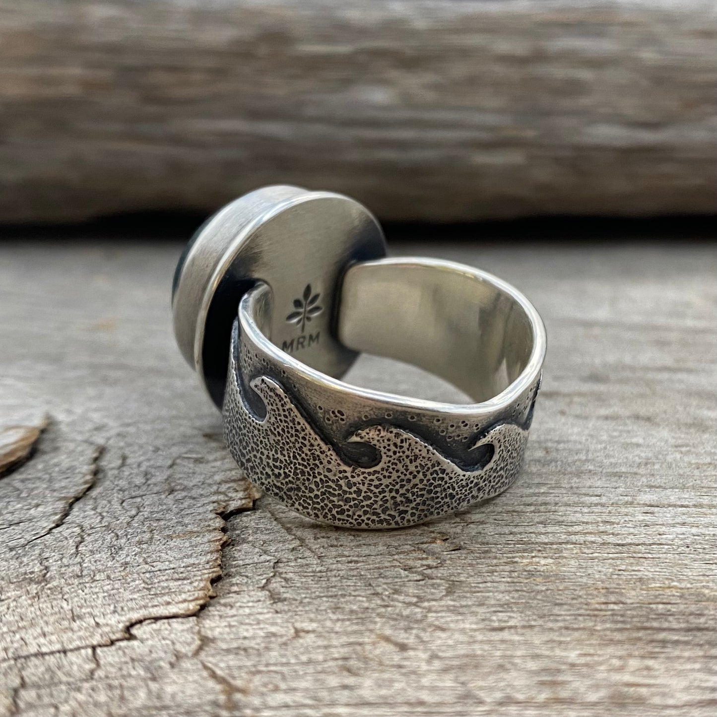 Changing Tides Genuine Sea Glass Rings (Made-to-size Wide Band)