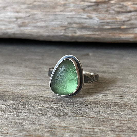 Genuine Vancouver Island Sea Glass Ring Size 6.5