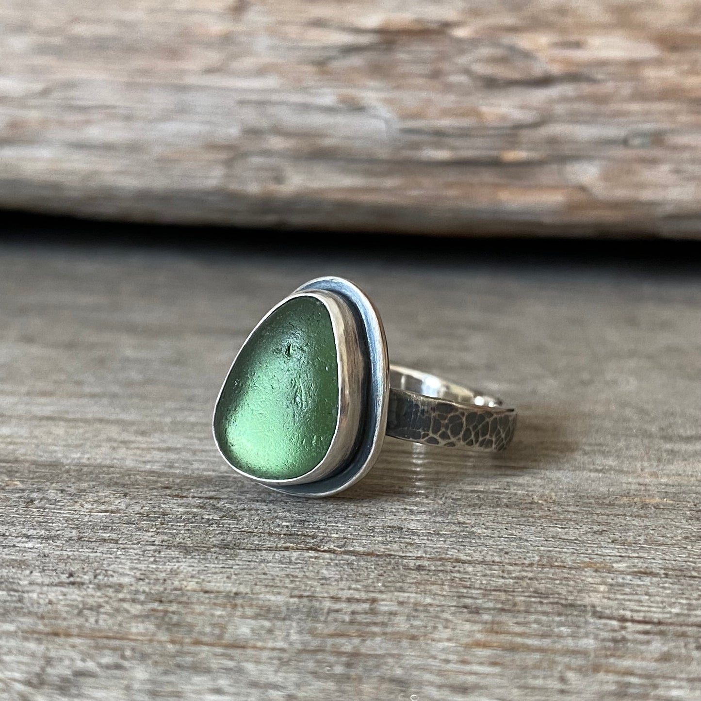 Genuine Vancouver Island Sea Glass Ring Size 6.5