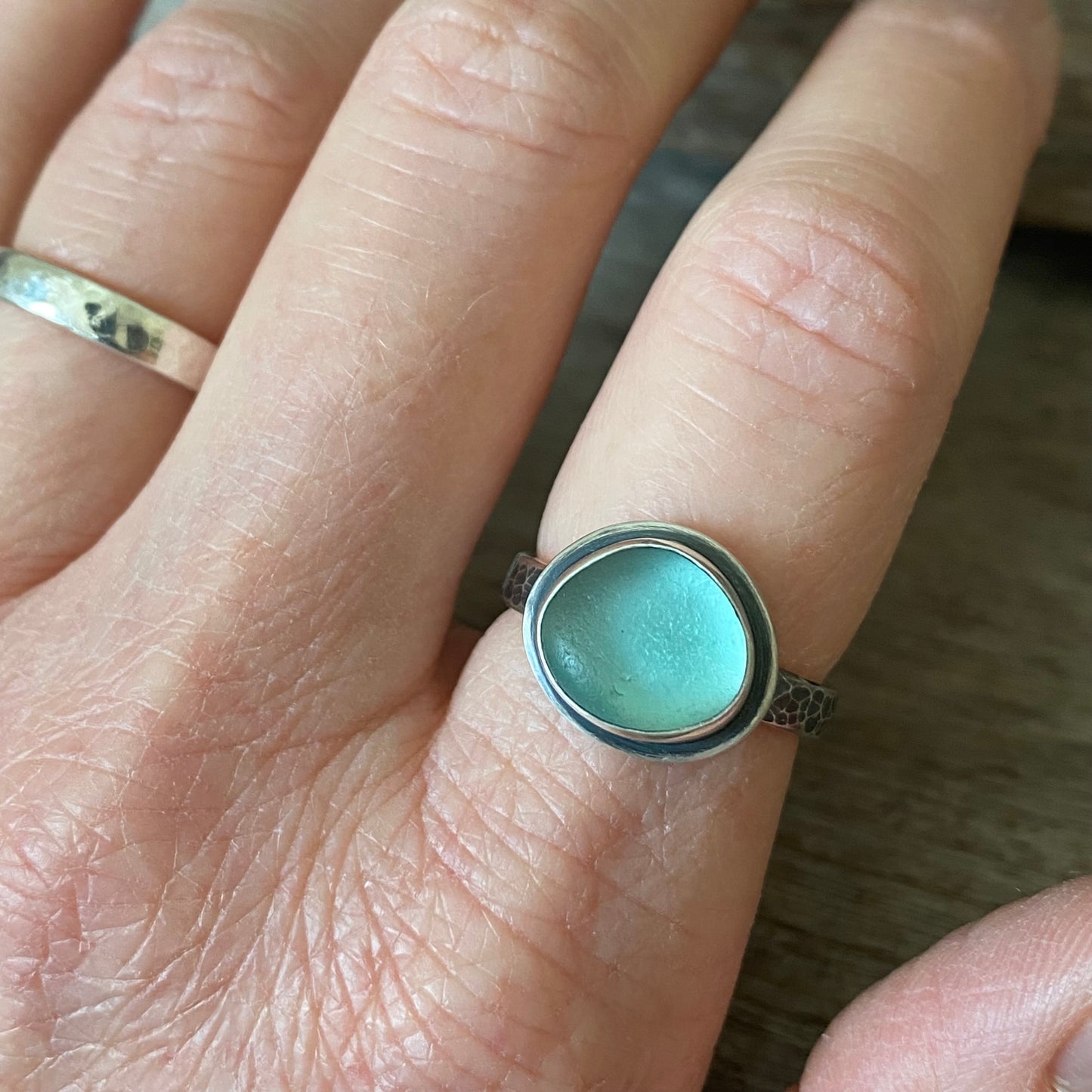 Genuine Vancouver Island Sea Glass Ring Size 8.0
