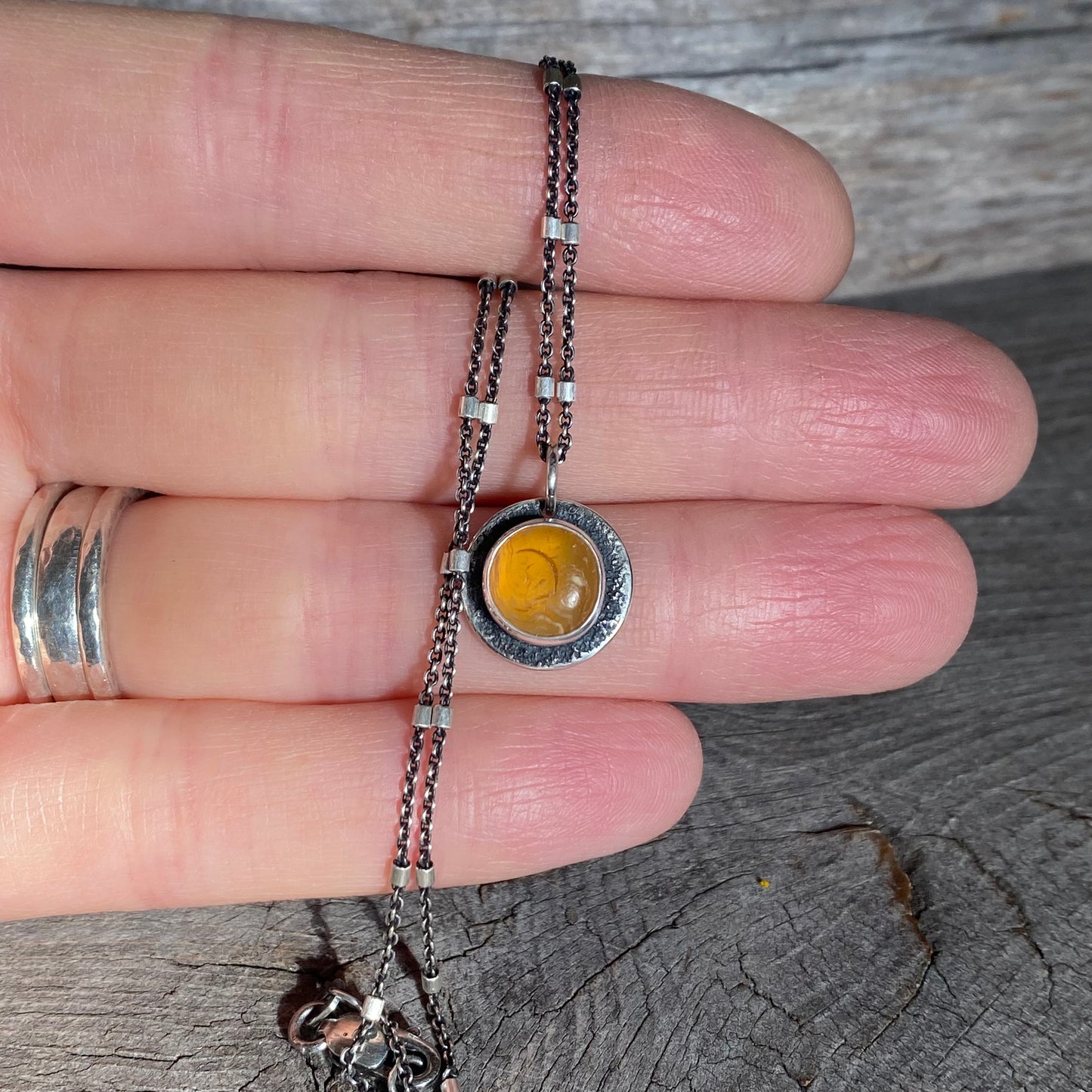 Ocean Tumbled Pacific Northwest Carnelian Agate Pendant