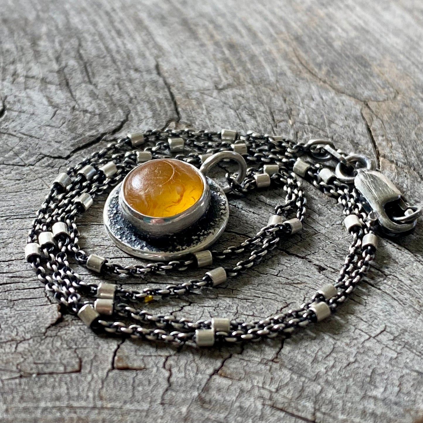 Ocean Tumbled Pacific Northwest Carnelian Agate Pendant