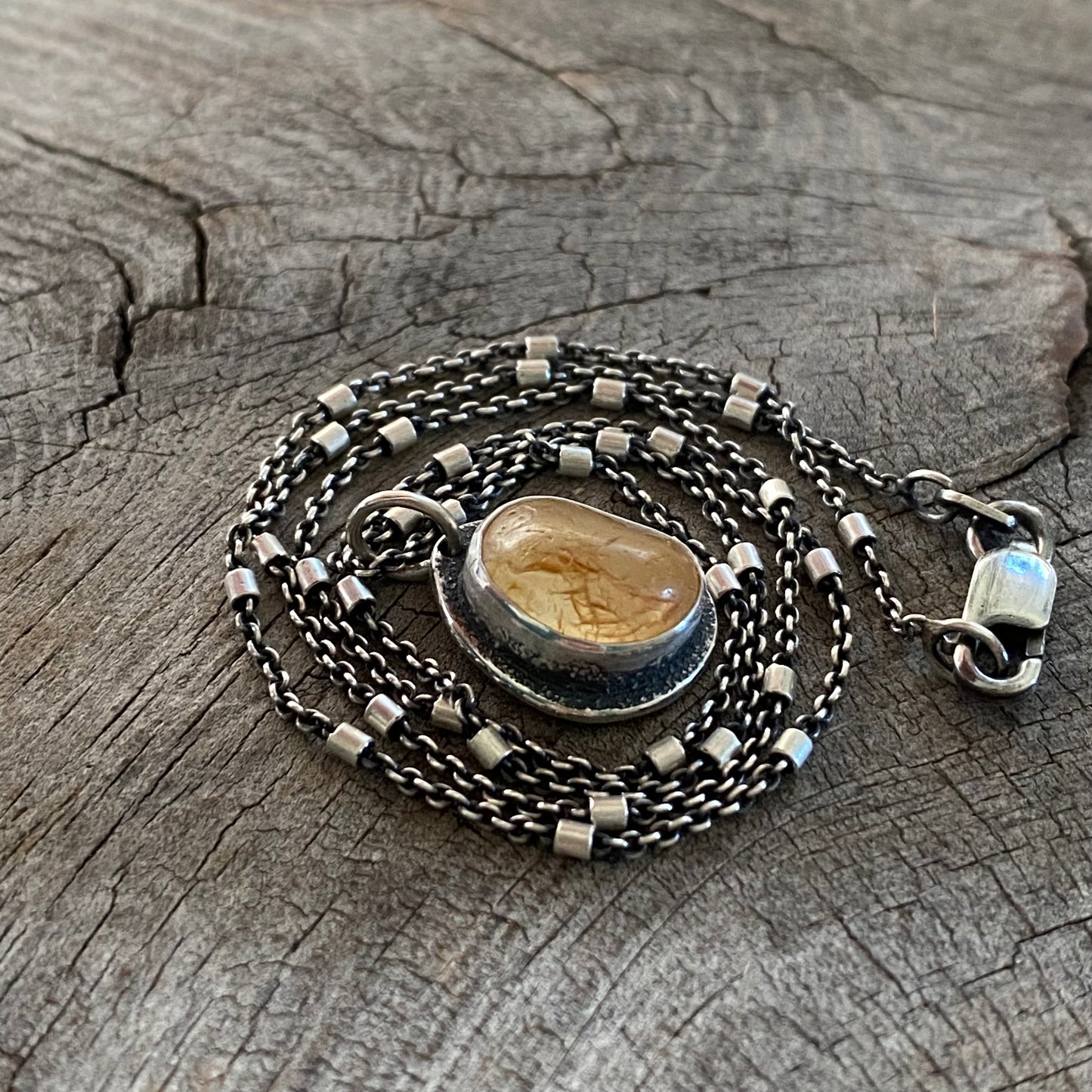 Ocean Tumbled Pacific Northwest Agate Pendant