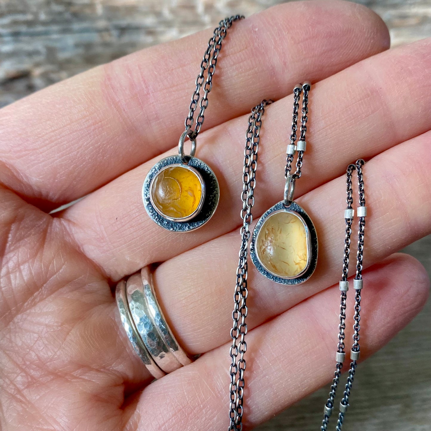 Ocean Tumbled Pacific Northwest Agate Pendant