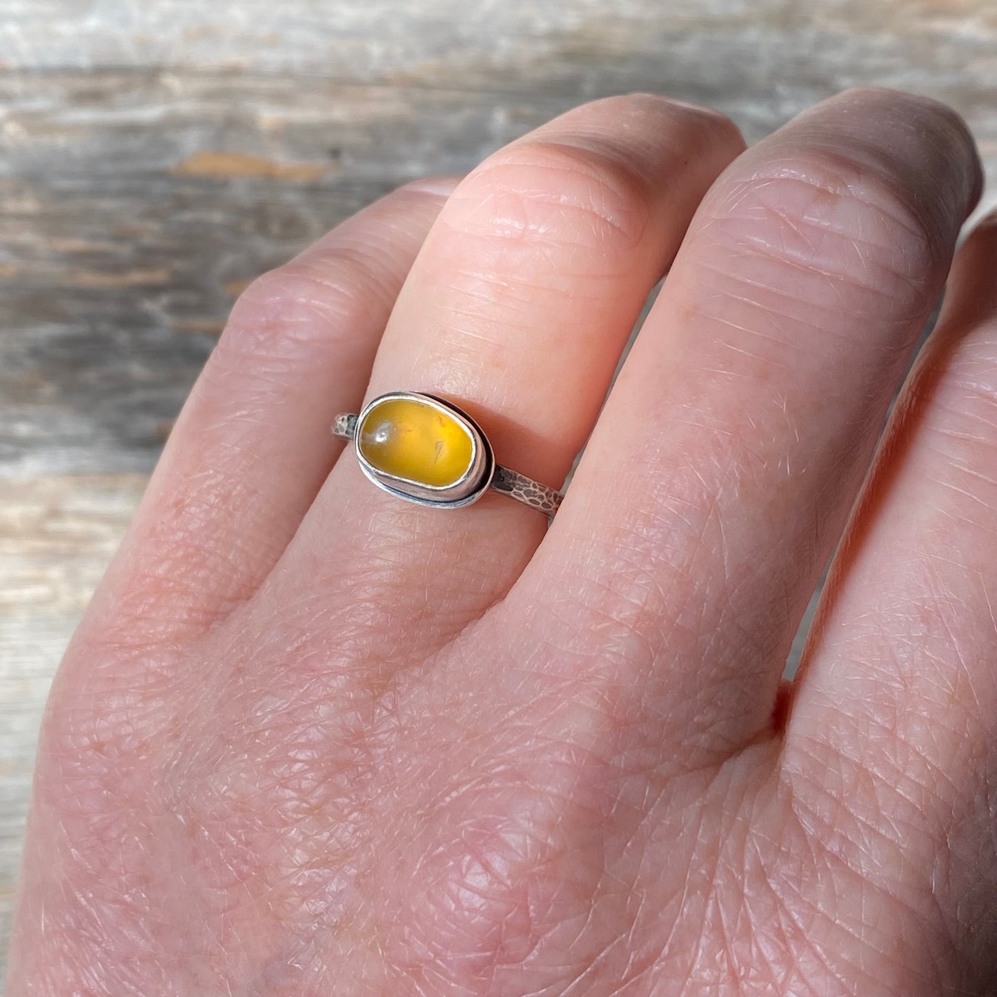Ocean Tumbled Pacific Northwest Agate Tiny Ring size 5.5