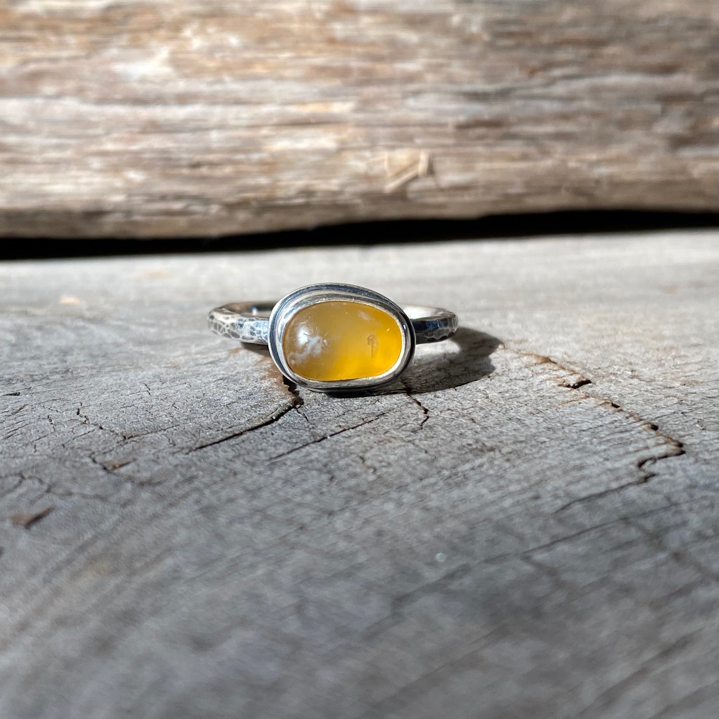 Ocean Tumbled Pacific Northwest Agate Tiny Ring size 5.5