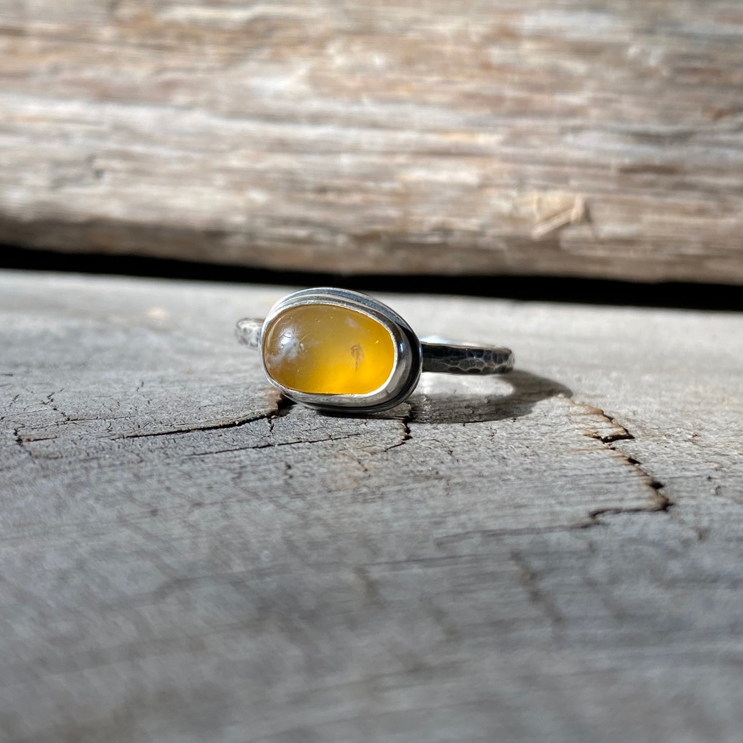 Ocean Tumbled Pacific Northwest Agate Tiny Ring size 5.5