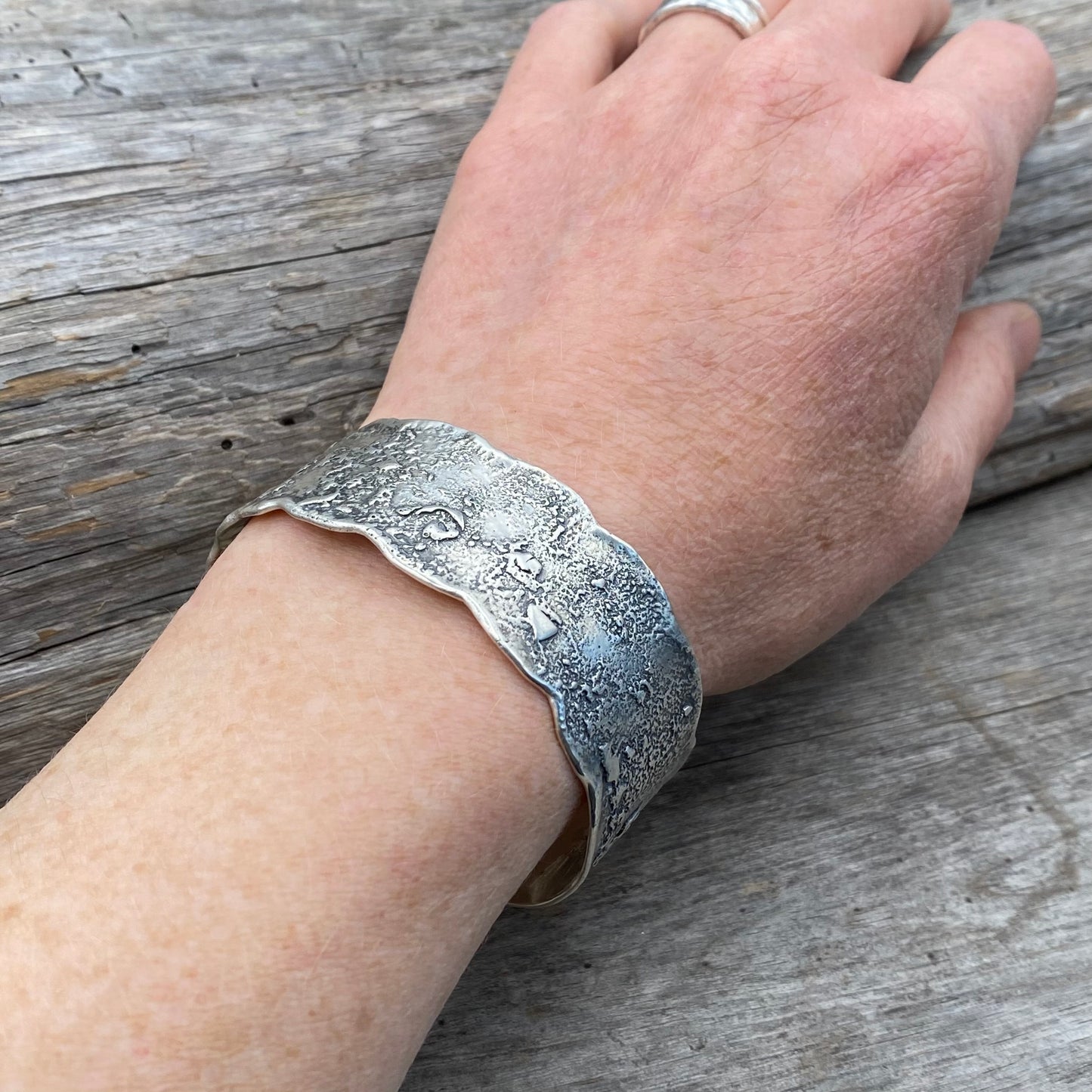 Sterling Silver Oregon Tideline Cuff (size medium)