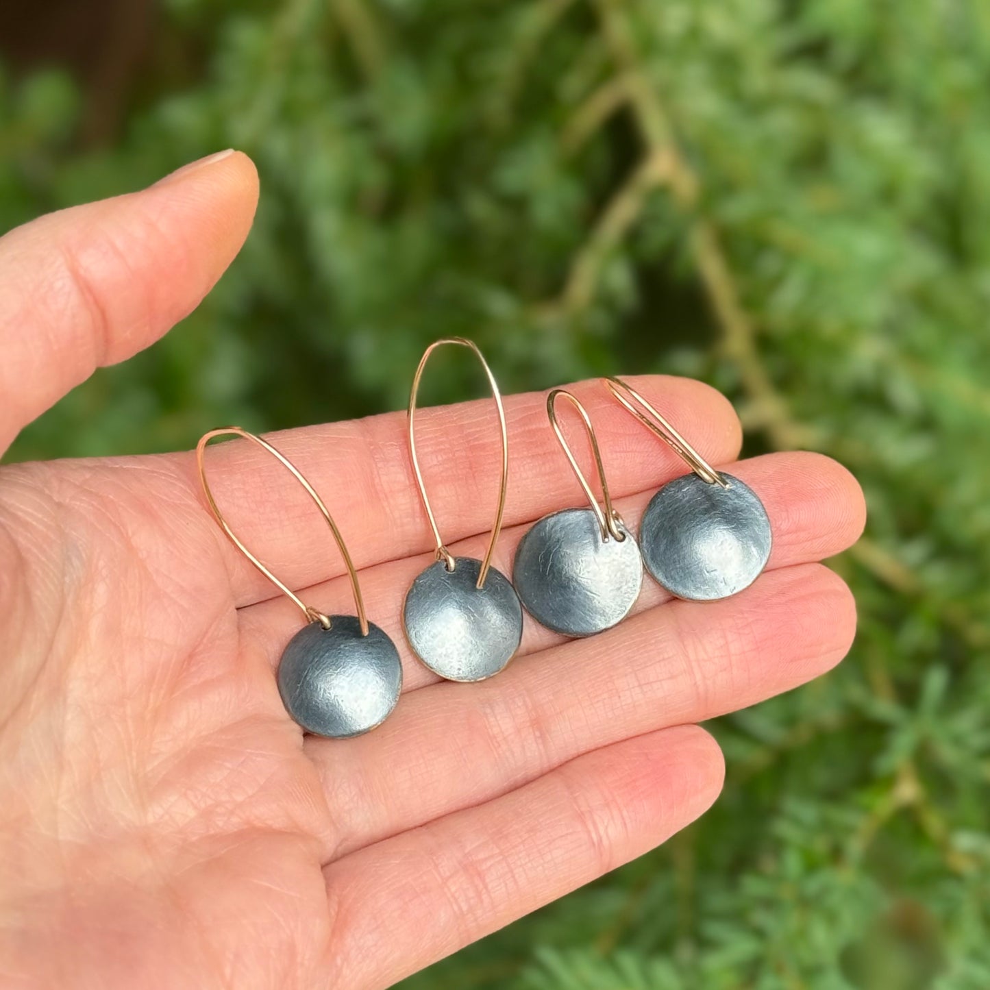 Glittering Wood Moss Dangles with 24k