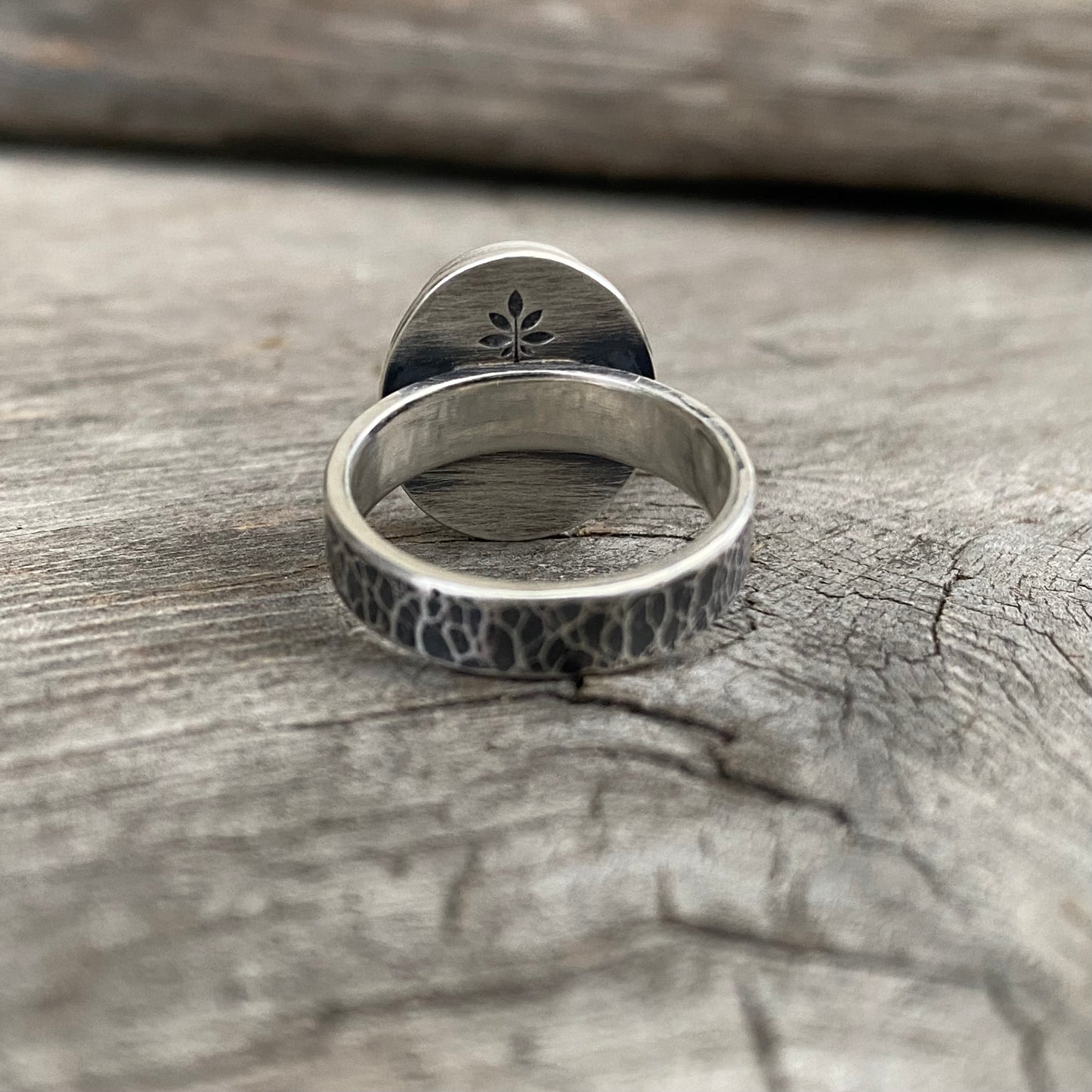 Snow White Vancouver Island Beach Stone Ring