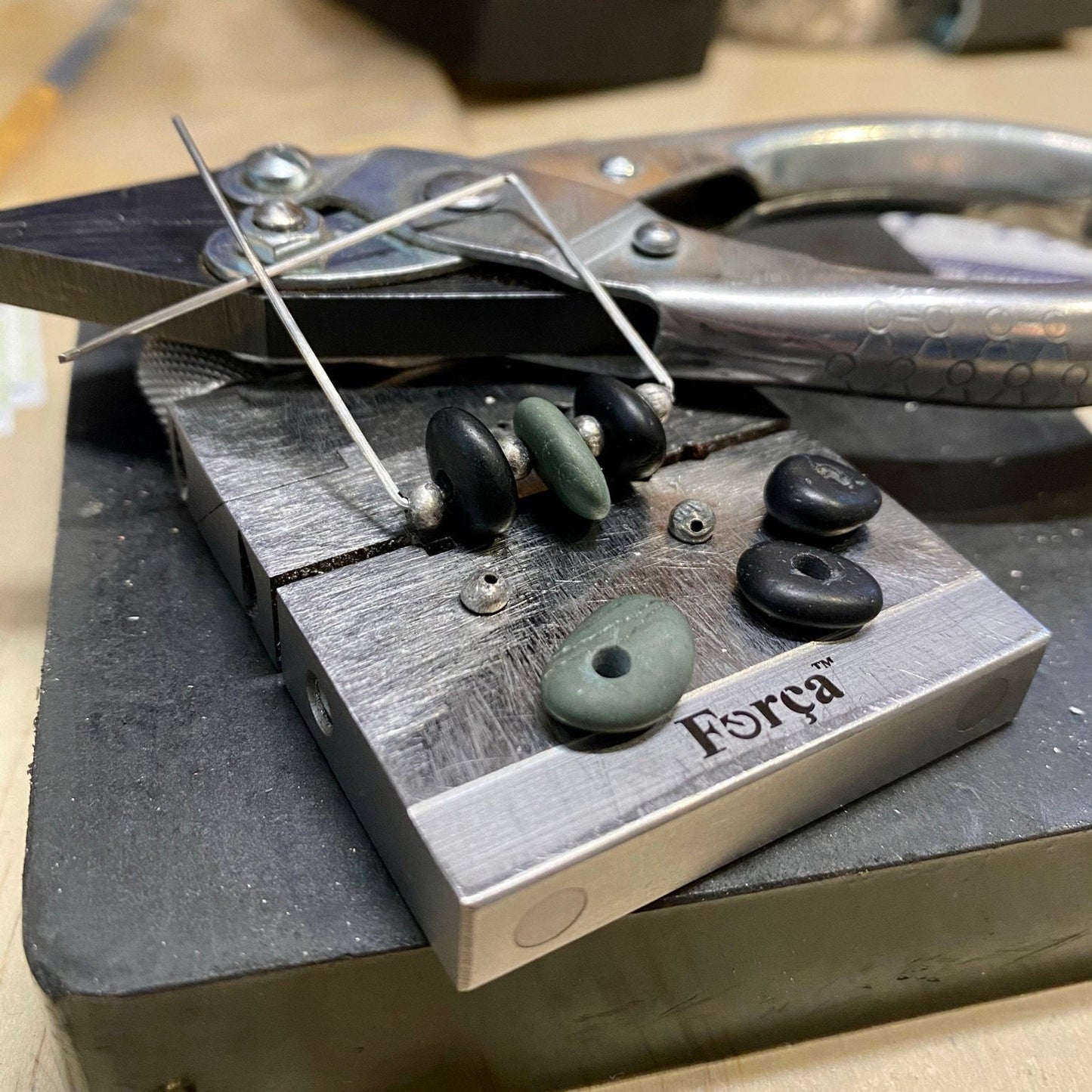 Square Vancouver Island Beach Stone Hoop Earrings