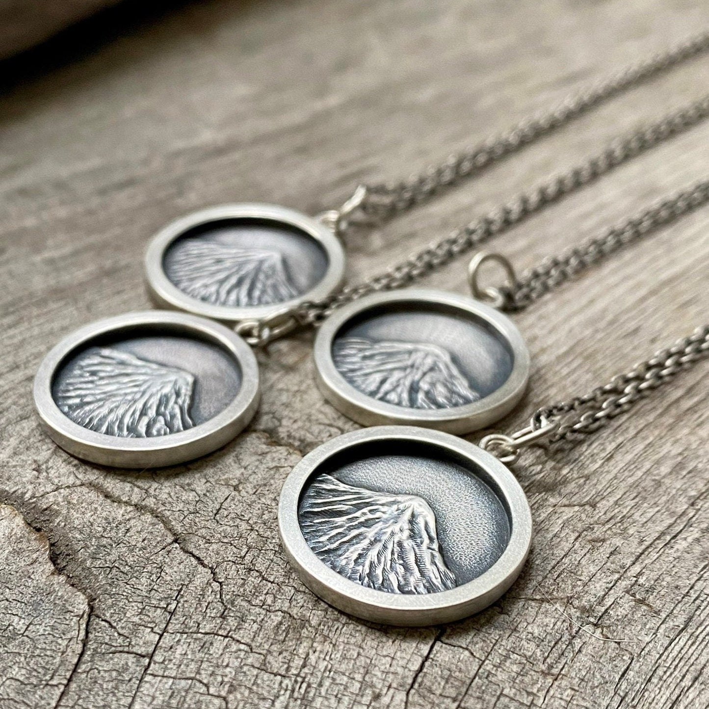 Mountain pendant, Sterling silver mountain necklace, Mountain necklace, Wanderlust jewelry, Hiking necklace