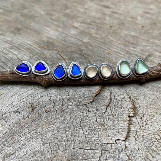 Vancouver Island Sea Glass Studs
