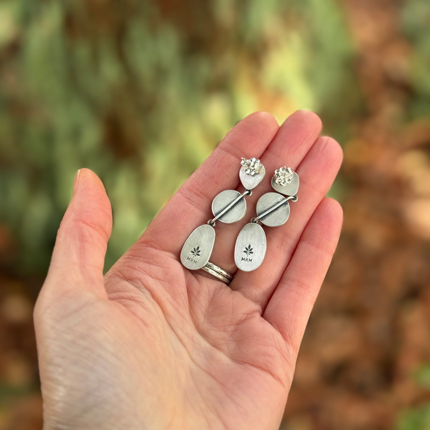 Forest and Sea Stud Dangle Earrings