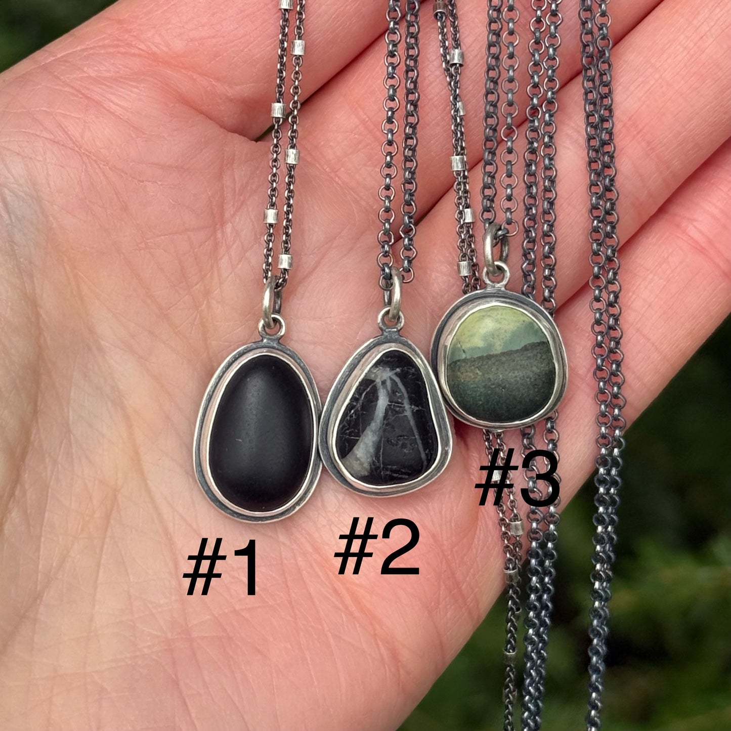 Vancouver Island Beach Stone Pendants