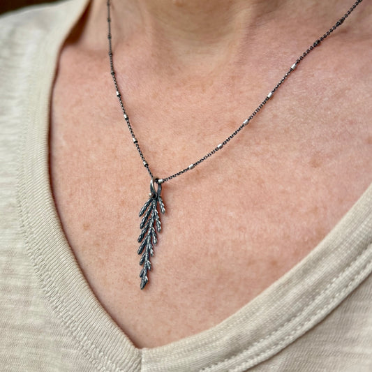 Coastal Cedar Leaf Pendant