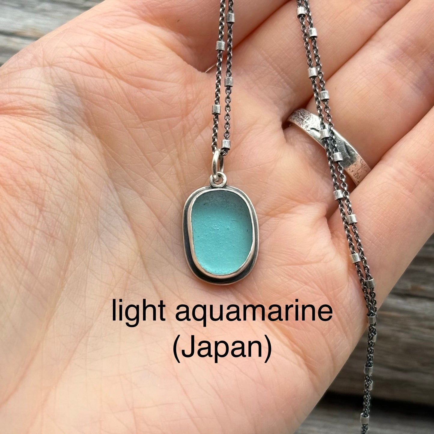 Colors of the Sea Teal Sea Glass Pendants