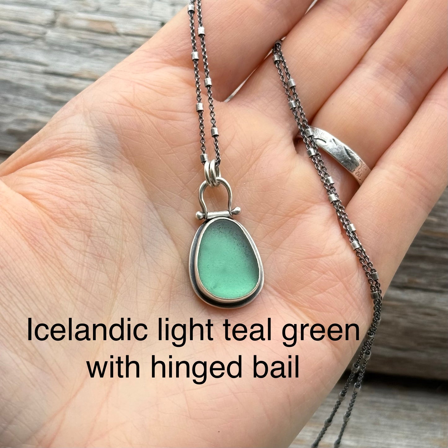 Colors of the Sea Teal Sea Glass Pendants